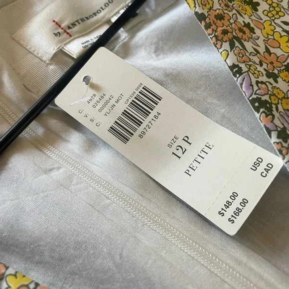 By Anthropologie Short-Sleeve Collared Printed Midi Dress NWT - Picture 15 of 15